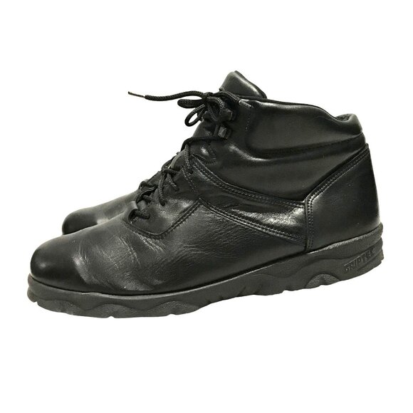 RED WING Mens Soft Toe Lace Up Work Boot Black Leather Size 13 - Picture 4 of 12